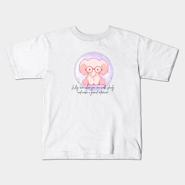 Why run when you can walk slowly and make a grand entrance Kids T-Shirt by Sakura Chibi